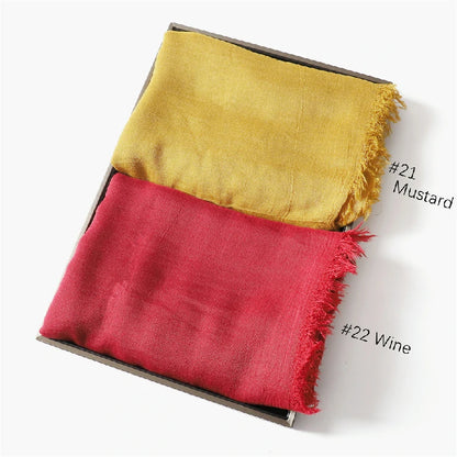 Wholesale Women's bohemian Fringe Scarf Solid Color Viscose Hijab