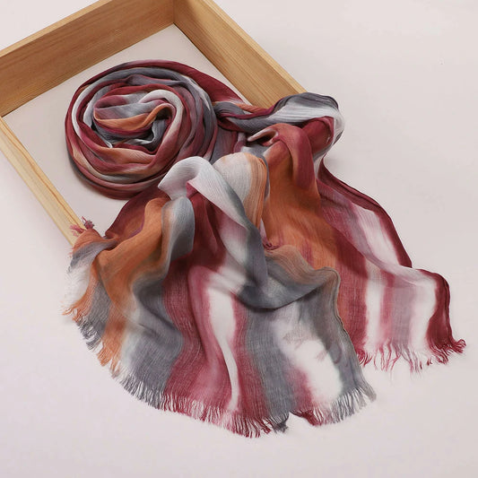 Wholesale Fashion Bohemian Abstract Watercolor Print Modal Scarf