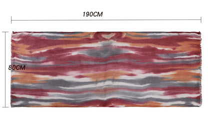 Wholesale Fashion Bohemian Abstract Watercolor Print Modal Scarf