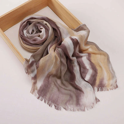 Wholesale Fashion Bohemian Abstract Watercolor Print Modal Scarf