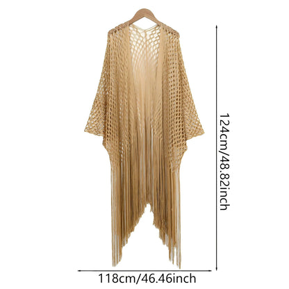 Wholesale Glitter Metallic Wrap Shawl Lightweight Mesh Fringe Cover up Cruise Prom