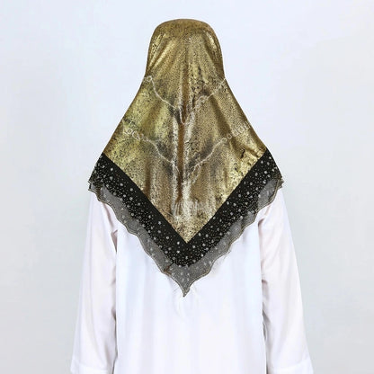 Wholesale Hot Rhinestone Rhinestone Hijab En Jersey Kalama Scarf Shawl