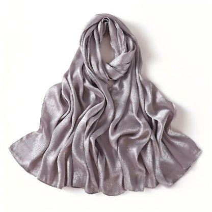 Wholesale Large Crocodile Print Satin Shawl Scarf for Women Hijab Lightweight