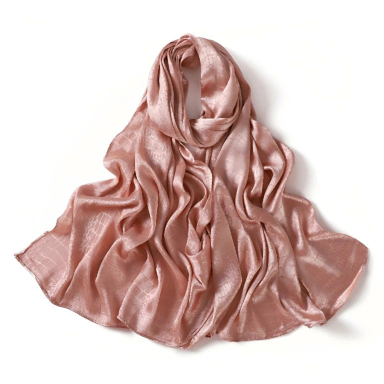 Wholesale Large Crocodile Print Satin Shawl Scarf for Women Hijab Lightweight