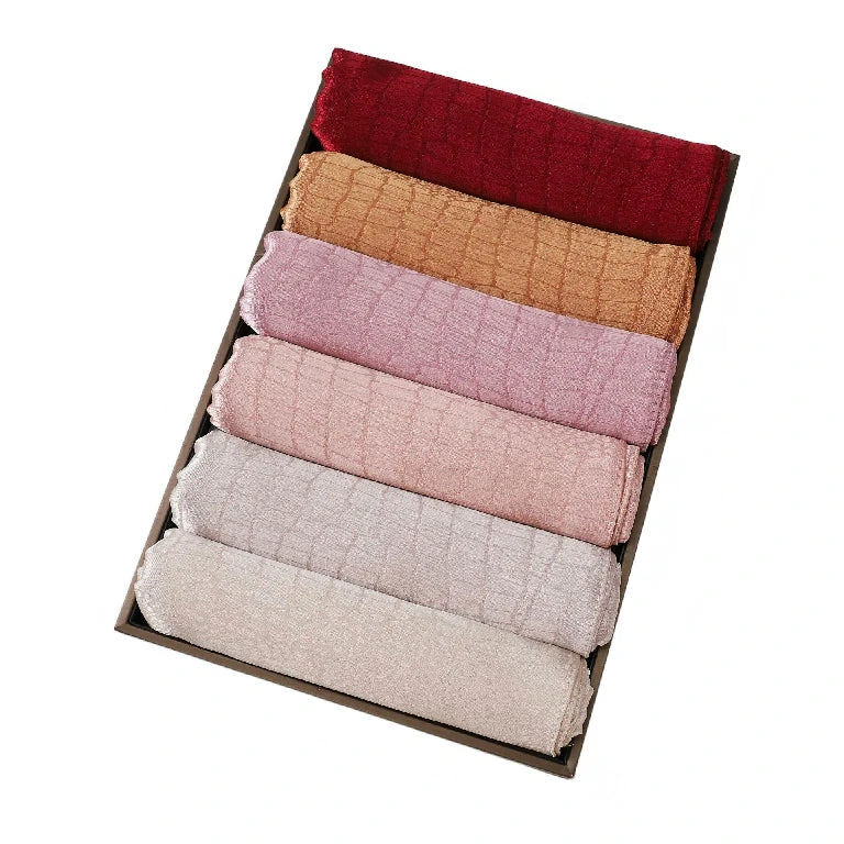 Wholesale Large Crocodile Print Satin Shawl Scarf for Women Hijab Lightweight