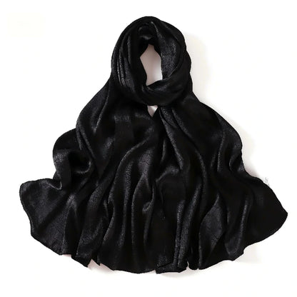 Wholesale Large Crocodile Print Satin Shawl Scarf for Women Hijab Lightweight