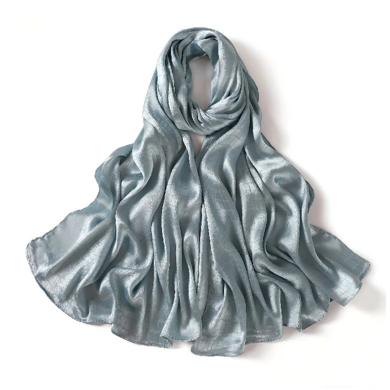 Wholesale Large Crocodile Print Satin Shawl Scarf for Women Hijab Lightweight