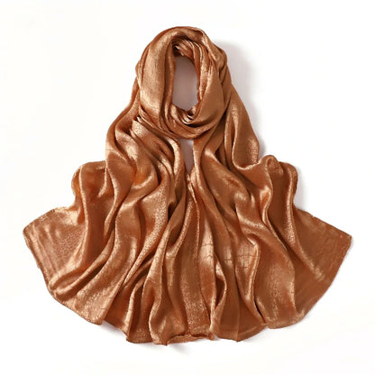 Wholesale Large Crocodile Print Satin Shawl Scarf for Women Hijab Lightweight