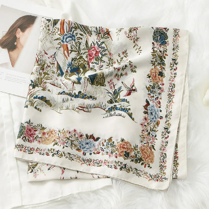 Wholesale Large Phoenix and Floral Print Scarf Shawl for Women Hijab