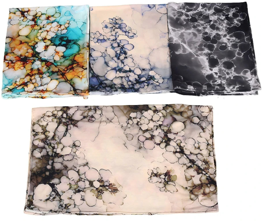 Wholesale Legant Watercolor Floral Hijab Scarf for Women Soft Large Square Shawl