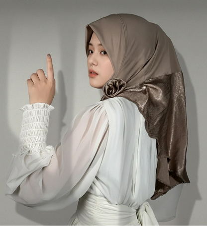 Brown fashion hijab scarf