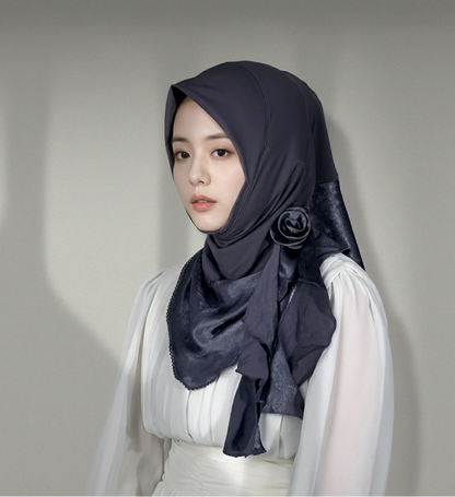 blue Brown fashion hijab scarf