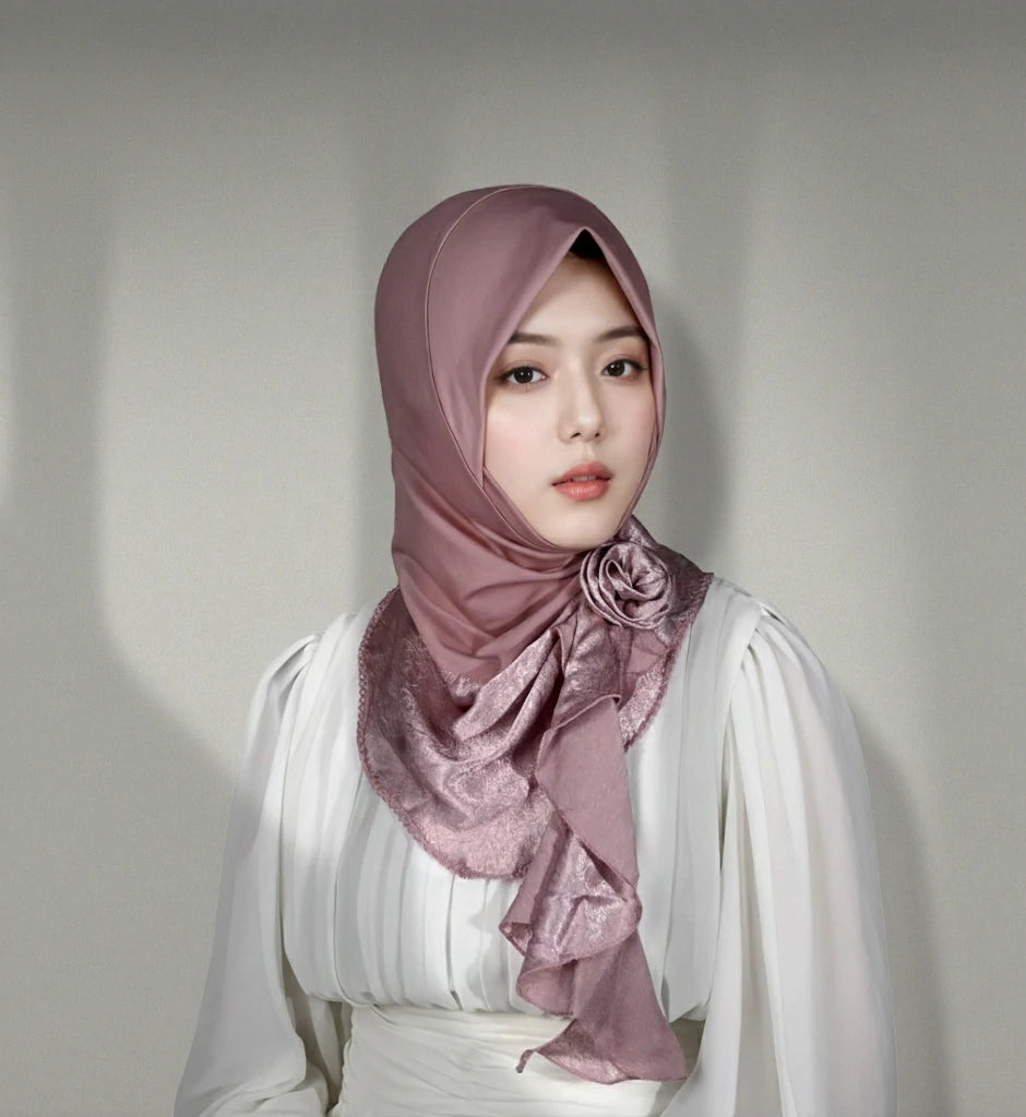 pink  fashion hijab scarf