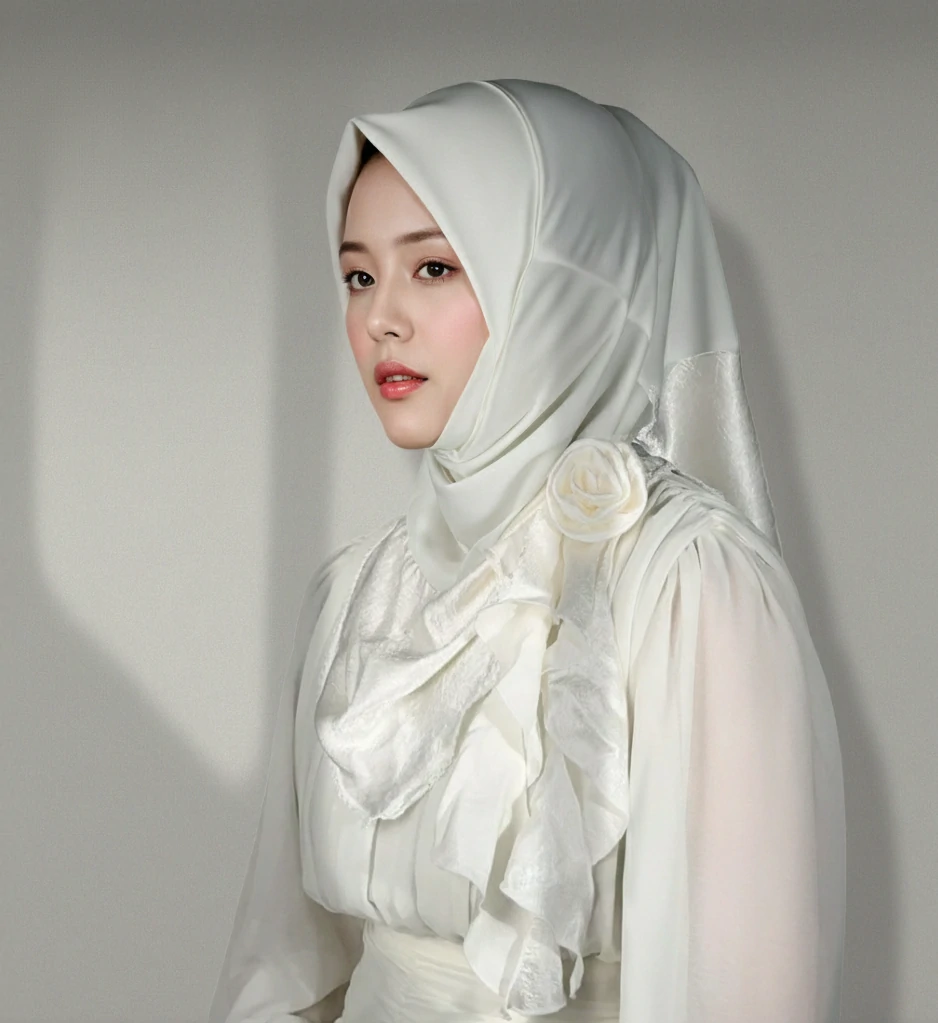 white fashion hijab scarf