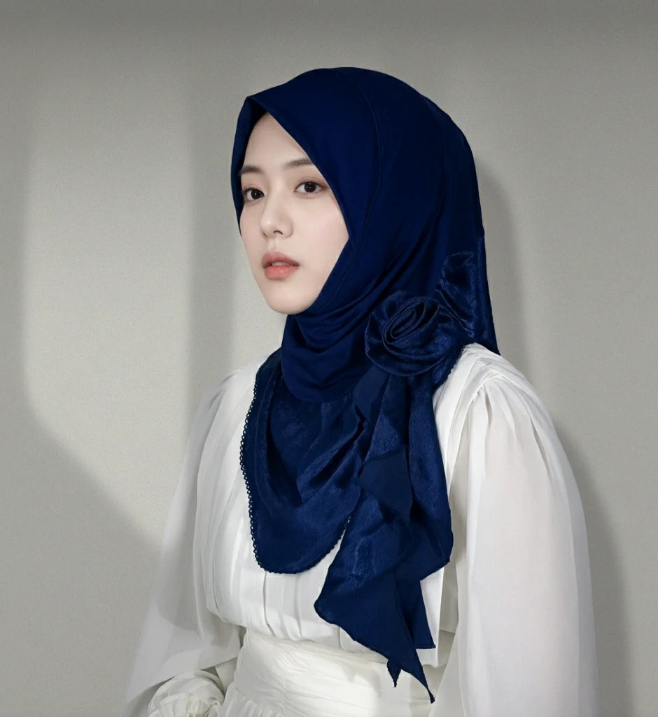blue fashion hijab scarf