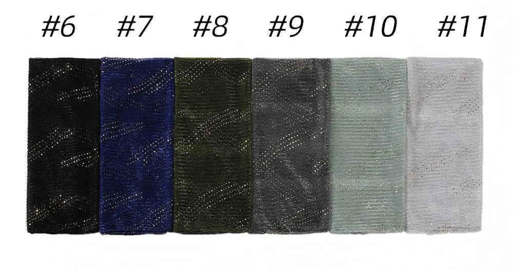 Wholesale Premium Pleated Glitter Hijab with Sparkle Dots