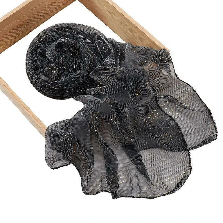 Wholesale Premium Pleated Glitter Hijab with Sparkle Dots