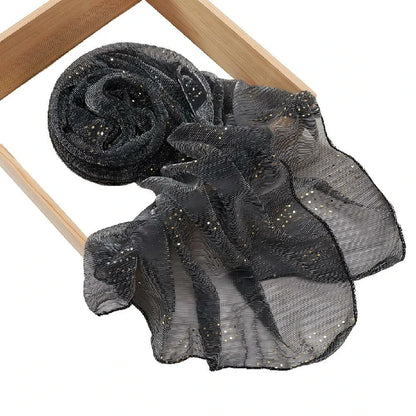 Wholesale Premium Pleated Glitter Hijab with Sparkle Dots
