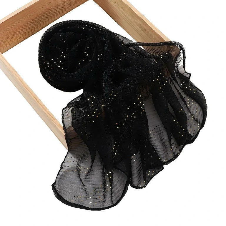 Wholesale Premium Pleated Glitter Hijab with Sparkle Dots