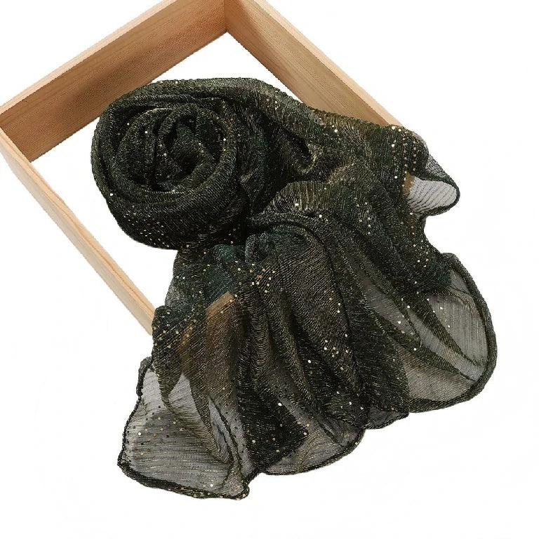 Wholesale Premium Pleated Glitter Hijab with Sparkle Dots