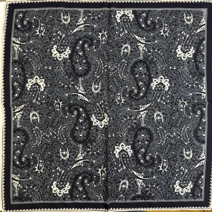 Wholesale Reversible Paisley Pocket Square Digital Printing Silk Scarf