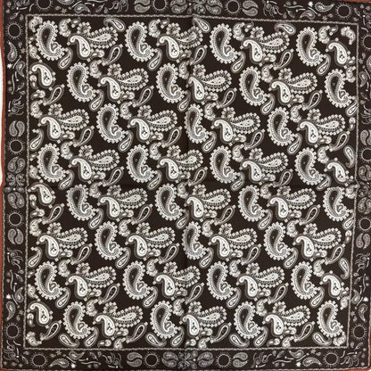 Wholesale Reversible Paisley Pocket Square Digital Printing Silk Scarf