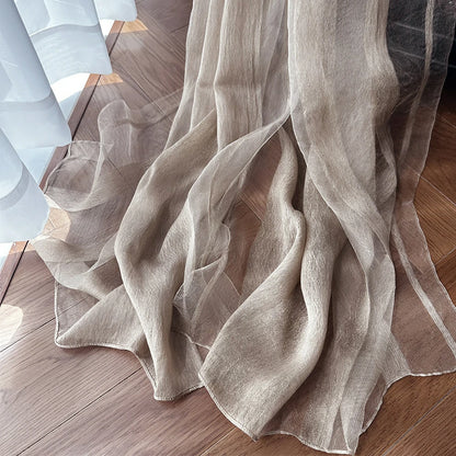 Wholesale Summer Long Crinkle Scarf Silk Blend Lightweight Sheer Long Wrap