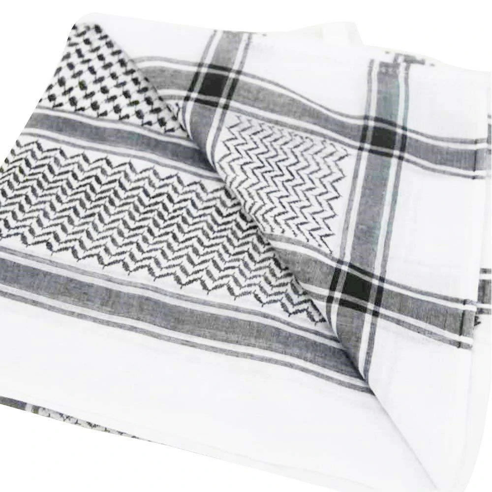 Black and white headscarf