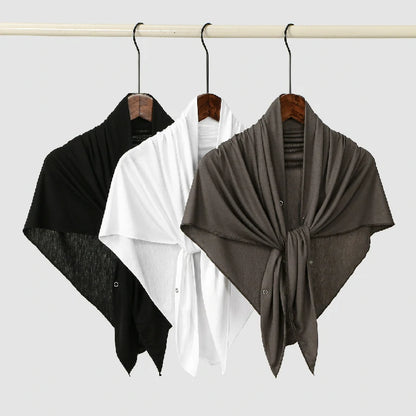 Wholesale Triangle Hijab Scarf with Metal Grommets Soft Jersey Headscarf for Women