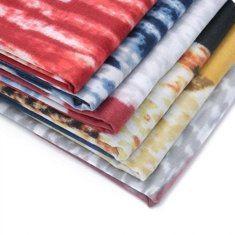 Wholesale Women's Abstract Print Scalloped Edge Hijab Scarf Shawl