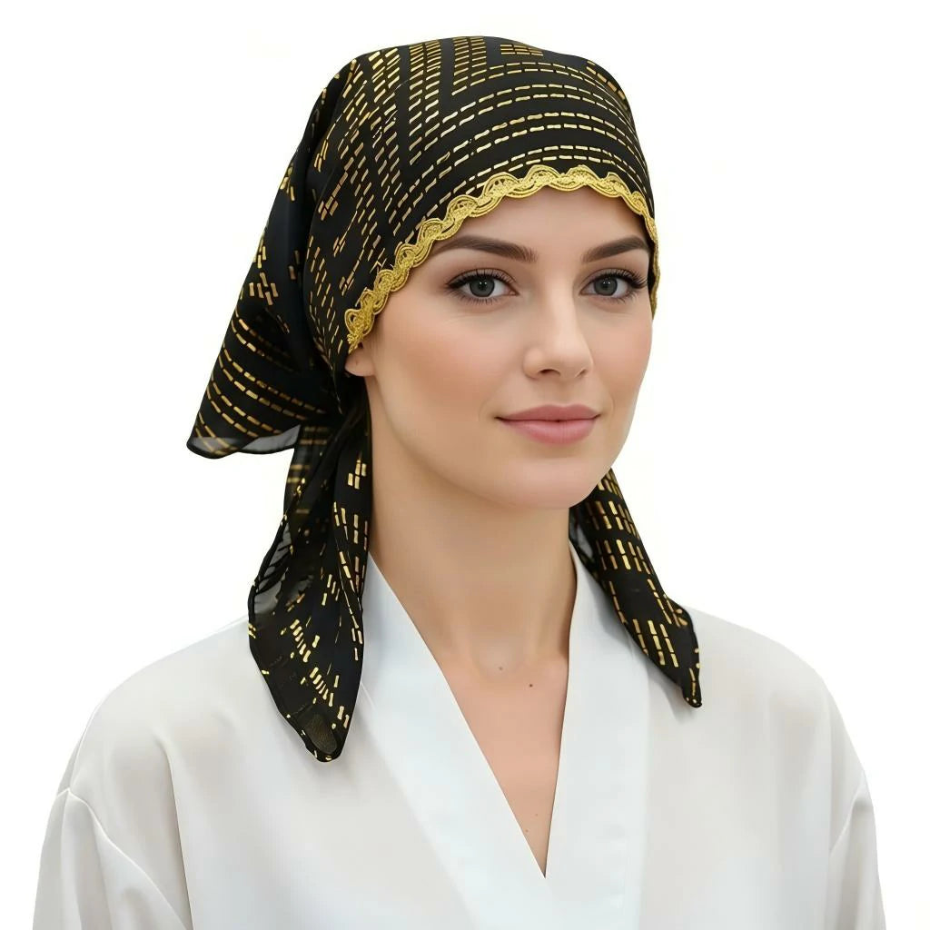 Wholesale Women's Flowers Hot Stamping Muslim Headscarf