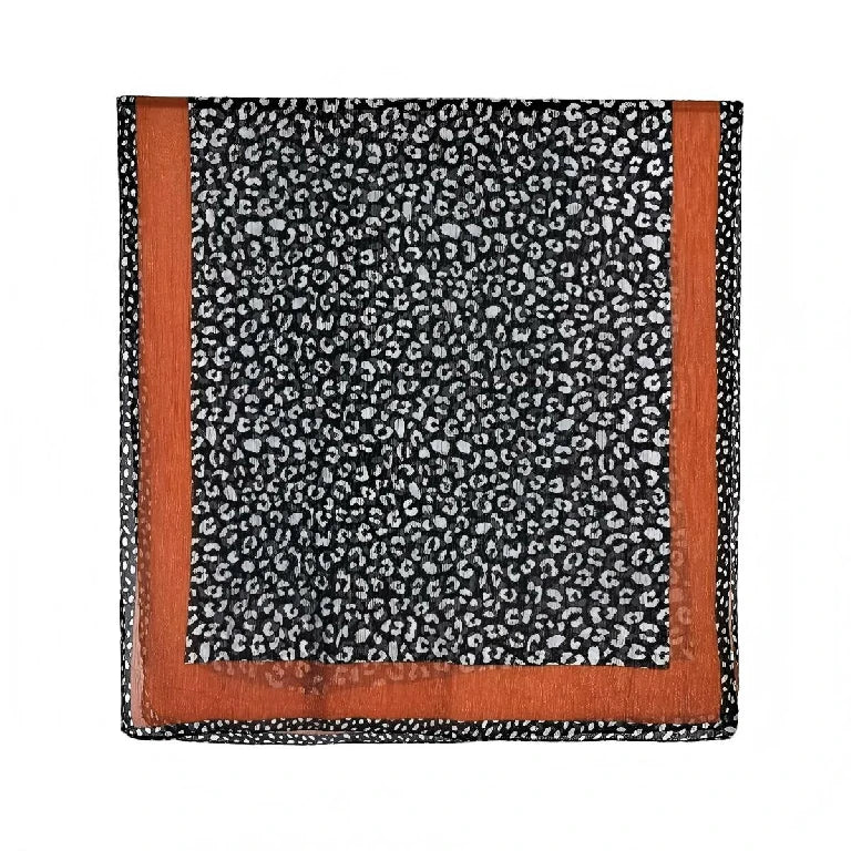 Wholesale Women's Leopard Print Pleated Crinkle Scarf Lightweight Hijab
