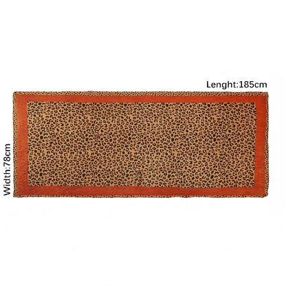 Wholesale Women's Leopard Print Pleated Crinkle Scarf Lightweight Hijab