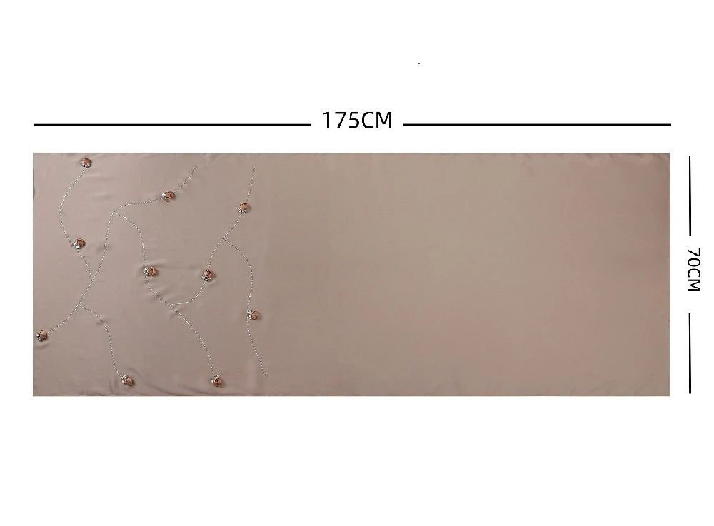 Wholesale Women's scarf 3D Roses Rhinestones Chiffon Jersey Hijab