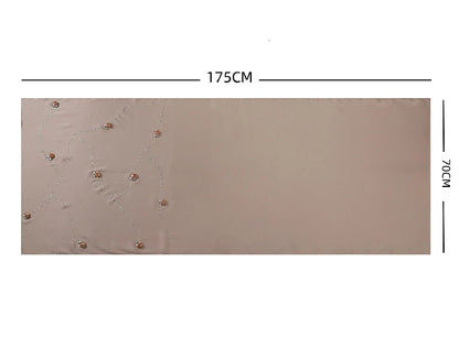 Wholesale Women's scarf 3D Roses Rhinestones Chiffon Jersey Hijab