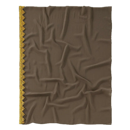 Coffee-colored gold wavy scarf