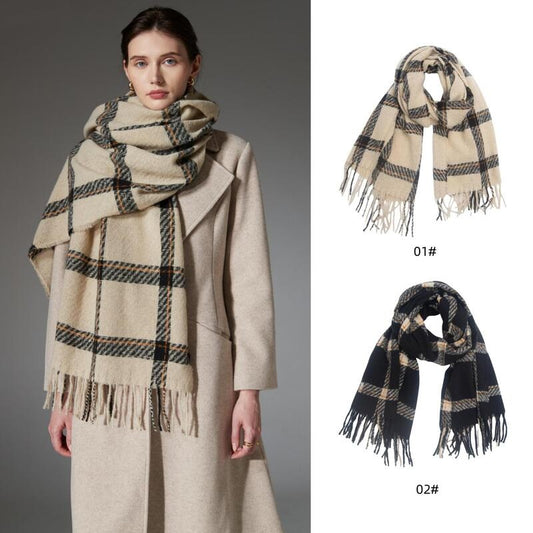 Striped knit scarf