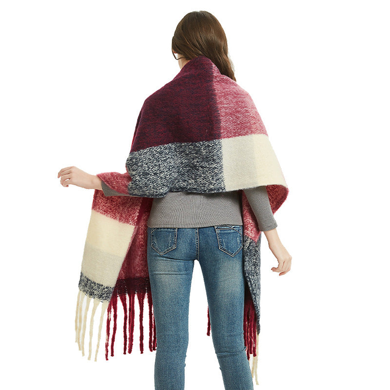Warm large winter scarf