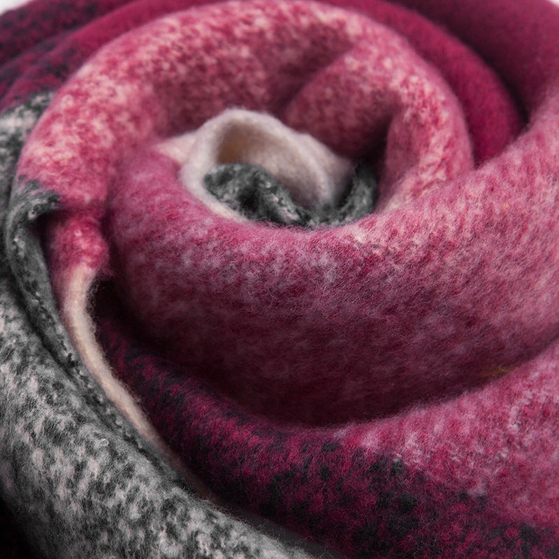 long plaid shawl