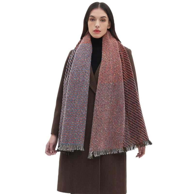 Twill scarf soft thick neck scarf