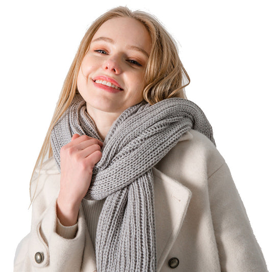 Unisex Winter Warm Thick Knit Scarf