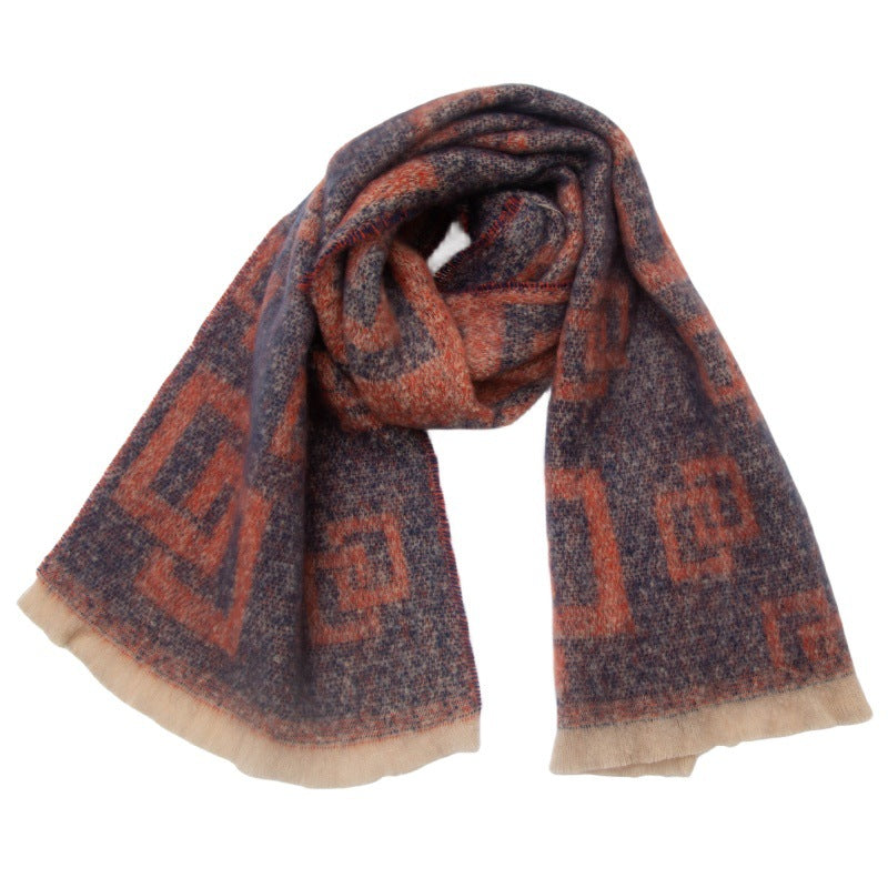 Grid Blanket Scarves Wraps
