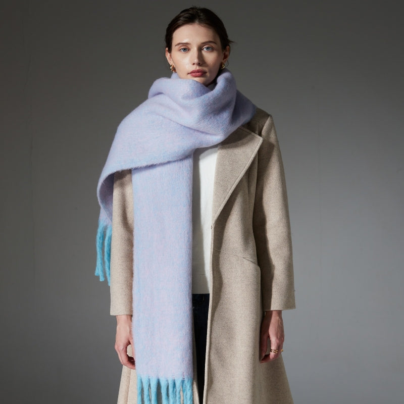 Winter Thick Soft Shawl Giant Colorful Blanket Scarves