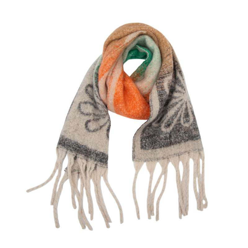 Women's Fashion Colorful Christmas Blanket Scarf Ladies Scarves