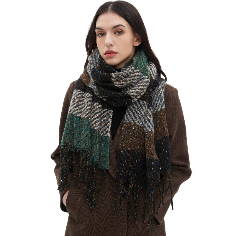 Warm large winter scarf