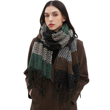 Warm large winter scarf