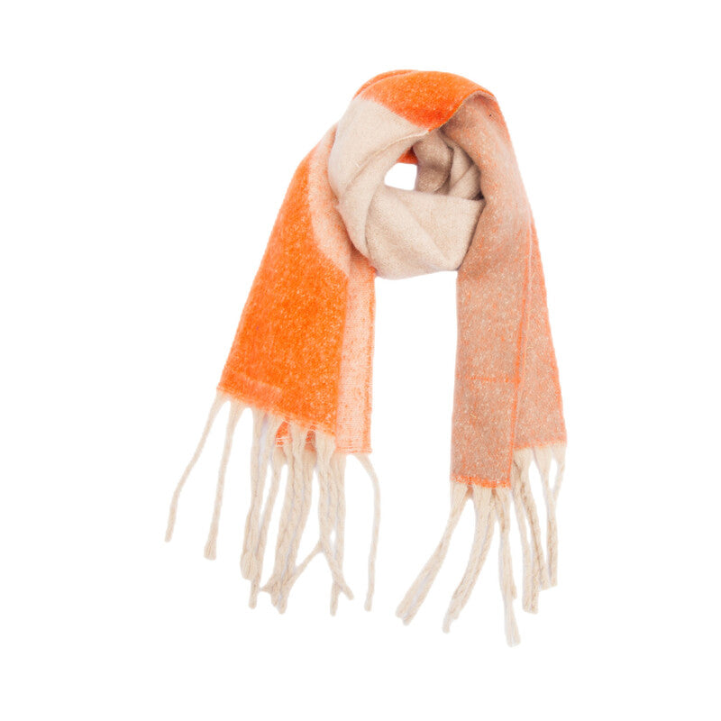 Winter Scarf for Women Chunky Warm Thick Tassel Blanket Scarves Plaid Long Shawl for Cold Weather