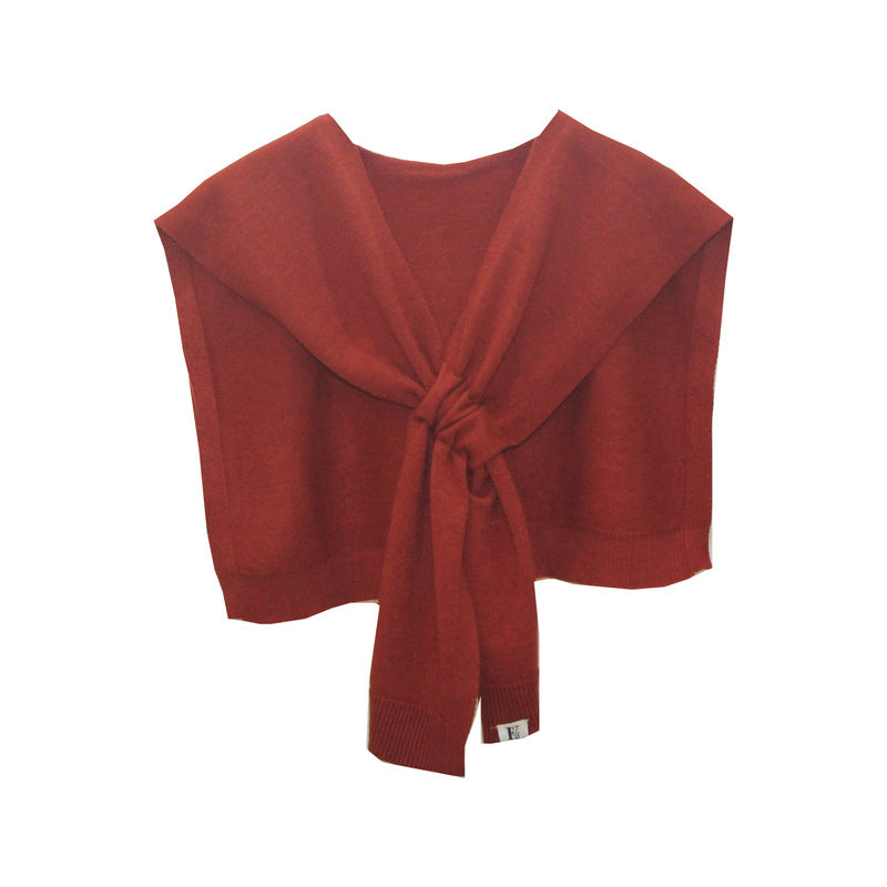 Women's knitted small shawl outerwear