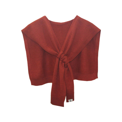 Women's knitted small shawl outerwear