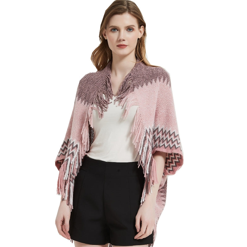 Women's Elegant And Fashion Pink Cape